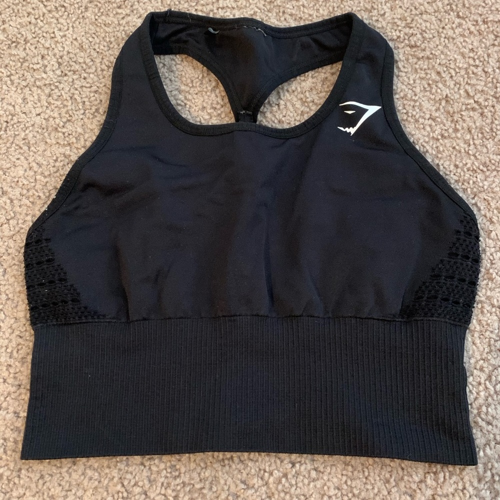 Gymshark Energy+ Seamless Black Crop size Small